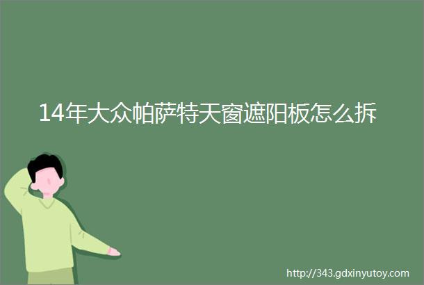 14年大众帕萨特天窗遮阳板怎么拆